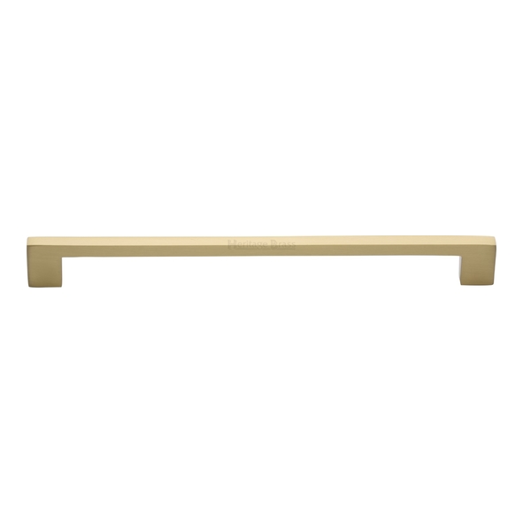 C0337 256-SB • 256 x 276 x 30mm • Satin Brass • Heritage Brass Metro Cabinet Pull Handle